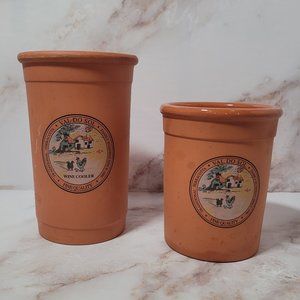 VAL DO SOL Traditional Terracotta 1886 Portugal Set of 2 Wine Coolers
